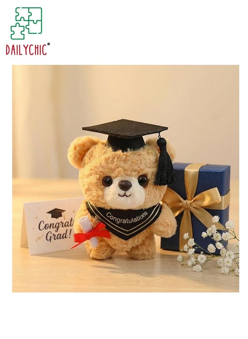 DAILYCHIC 15CM Graduation Bear Backpack Keychain Charm, Plush Teddy Bear with Graduation Cap & Diploma, Cute Bag Pendant Gift for Students Boys Girls - Image 5