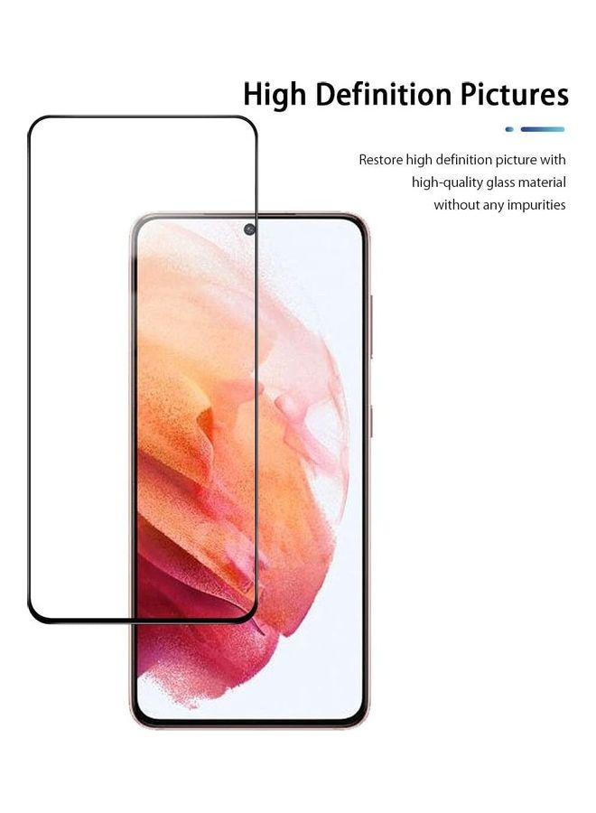 ICS Tempered Glass Screen Protector For Samsung Galaxy S21 5G Clear/Black - Image 2