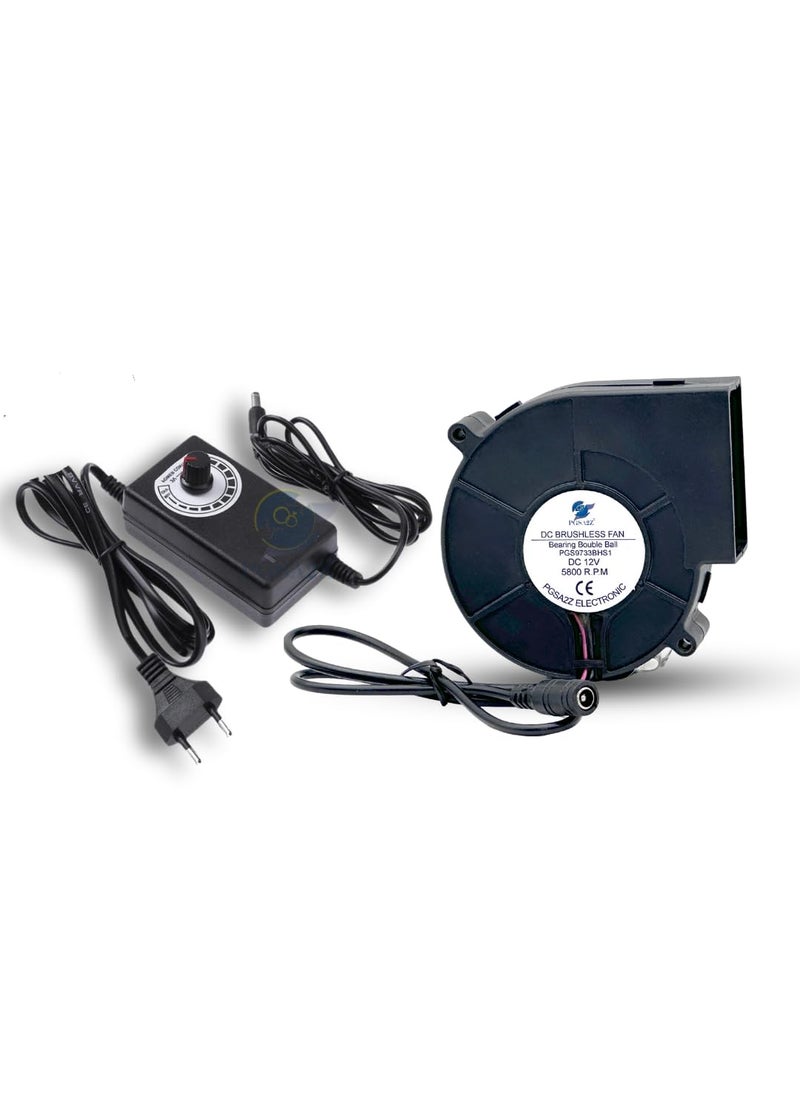PGSA2Z PGSA2Z Variable Speed Controller 97mm x 33mm 5800 RPM DC Blower Fan 110V 220V AC Powered for BBQ Wooden Stove DIY Cooling Ventilation Exhaust Projects  - Image 1