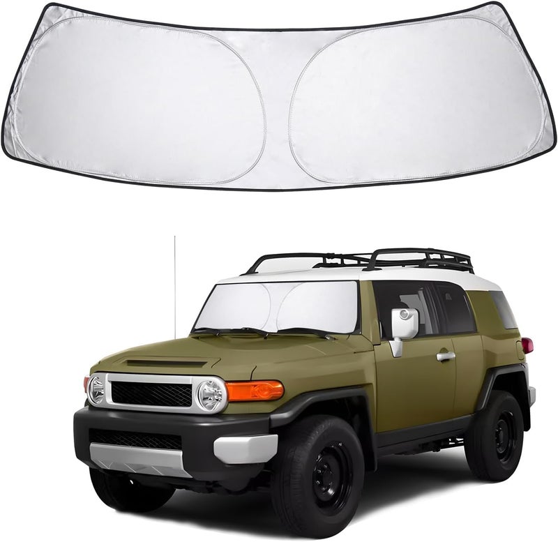 Proadsy Custom Fit Windshield Sun Shade for Toyota FJ Cruiser - Image 1
