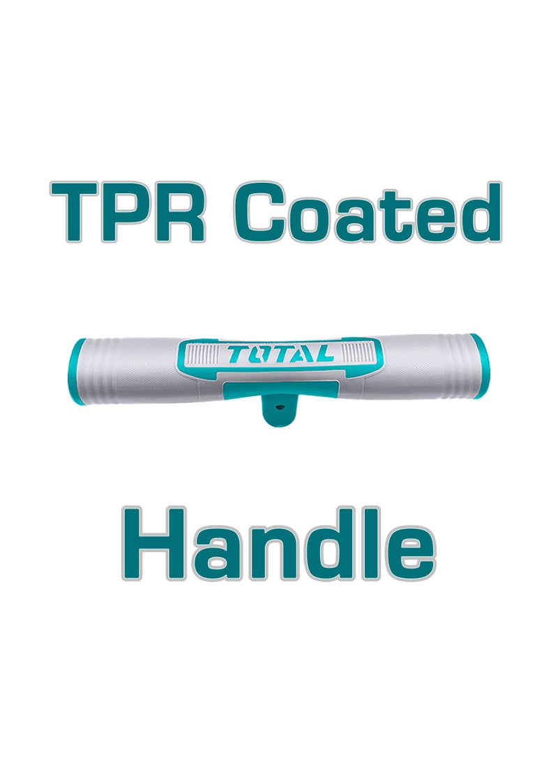 TOTAL Bicycle Hand Pump, 38mm x 500mm, Multi-Valve Compatible, with Pressure Gauge - Image 3