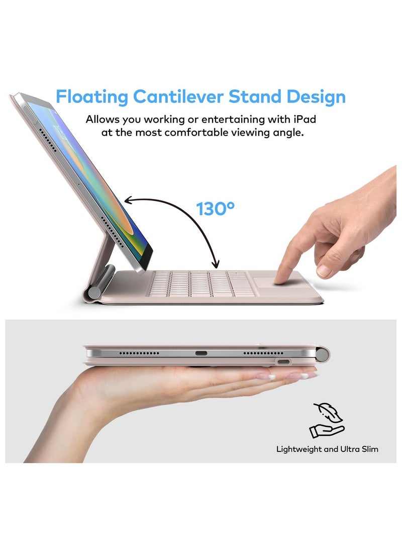 Generic Keyboard Case for iPad 10th Generation 2022 & 11th (A16, 2025) – Magic-Style Keyboard with Multi-Touch Trackpad – Floating Cantilever Stand – Magnetic Case for iPad 10.9 inch 10th / 11th Gen.  - Image 2
