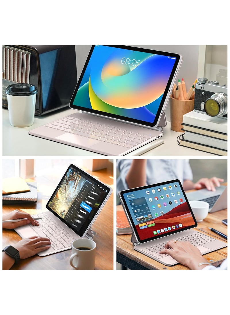 Keyboard Case for iPad 10th Generation 2022 & 11th (A16, 2025) – Magic-Style Keyboard with Multi-Touch Trackpad – Floating Cantilever Stand – Magnetic Case for iPad 10.9 inch 10th / 11th Gen.