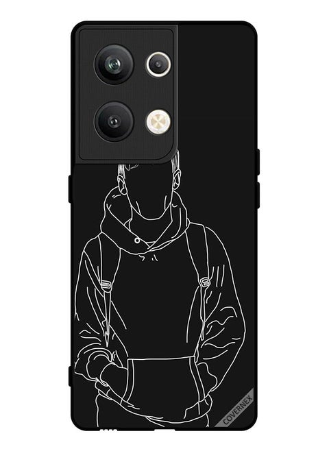 Protective Case Cover For Oppo Reno 9 Pro Plus Sketch Of Jacket Boy