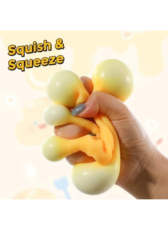 Oxxggkao Cute Simulation Cheese Cube Squishy Squeeze Toy Silent Stress Relief Fidget Ball Portable Pocket Decompression Toy Perfect Gift For Kids Students Office Staff - Image 5