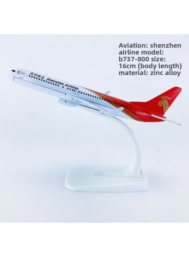 Special Offer-Alloy China Southern Airlines China Air China East China Airlines Hokkaido Airlines Artificial Aircraft Model-Color:16cmb737—800 Shenzhen Airlines  - Image 1