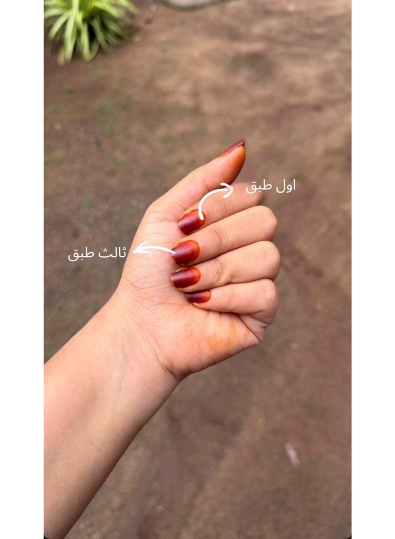 نقش كون حناء الأظافر العضوي من نقش، لون عنابي طبيعي خالٍ من المواد الكيميائية، لون يدوم طويلاً ولا يبهت، مناسب للوضوء، للأظافر فقط، 16 غرام - Image 2