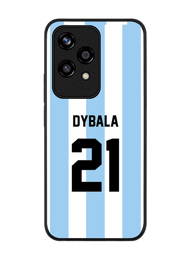Stylizedd Rugged Black edge case for Honor 200 Lite, Slim fit Soft Case Flexible Anti Drop TPU Gel Thin Cover - Football Team - Argentina, Player Name - Dybala - Image 1