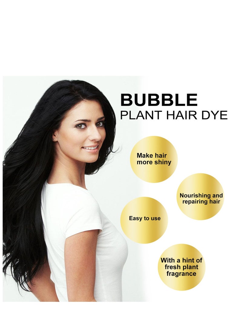 EELHOE Bubble Hair Dye Shampoo,Natural Plant Hair Dye, Pure Plant Extract for Grey Hair Color Bubble Dye Plant Bubble Hair Dye Shampoo 30ml 10packs/Box - Image 5