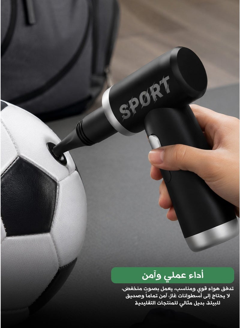 ميني منفاخ هواء محمول متعدد الاستخدامات – مروحة تبريد وتنظيف مع 4 سرعات ورؤوس قابلة للتبديل - Image 1