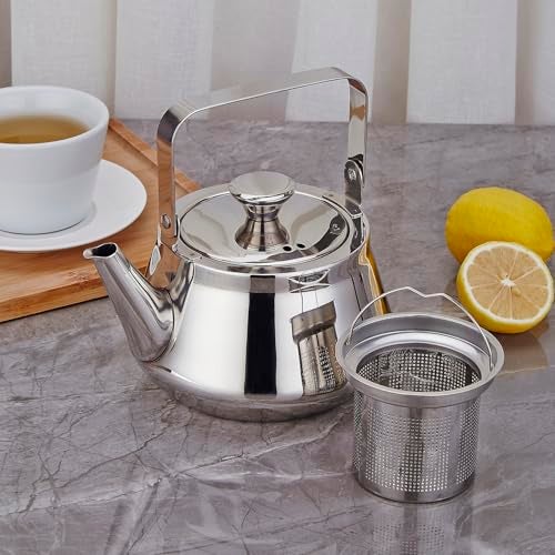 SANQIAHOME 13 Quart stainless steel teapot with Infuser A modern minimalist style - Image 3