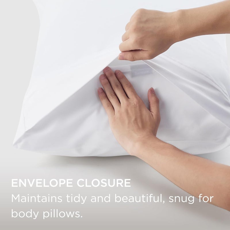 Bedsure Body Pillow Case Cover - White Brushed Microfiber Long Pillow Cases, Ultra Soft and Cozy Body Pillowcase with Envelope Closure for Kids, Wrinkle, Fade Resistant, 1 Pack, 20x54 Inches - Image 5