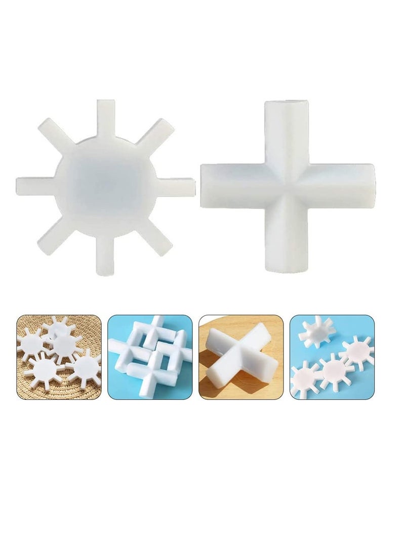 SYOSI Magnetic Stirrer Mixer Cross Type Stir Bar +Octagonal Magneton Stir Bar, Stirring Rod Spinbar, and Gear - Image 1