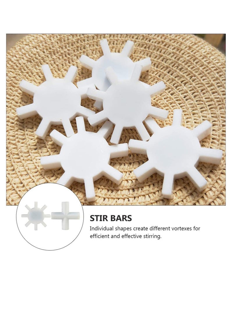 SYOSI Magnetic Stirrer Mixer Cross Type Stir Bar +Octagonal Magneton Stir Bar, Stirring Rod Spinbar, and Gear - Image 3