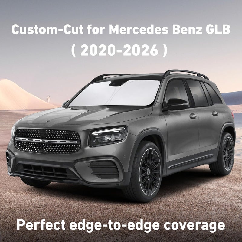 إيكونور واقي شمسي للزجاج الأمامي لمرسيدس بنز GLB 2020-2024 2025 2026، واقي شمسي للزجاج الأمامي والنافذة، حاجب وحامي من الأشعة فوق البنفسجية والحرارة، إكسسوارات السيارة - Image 2