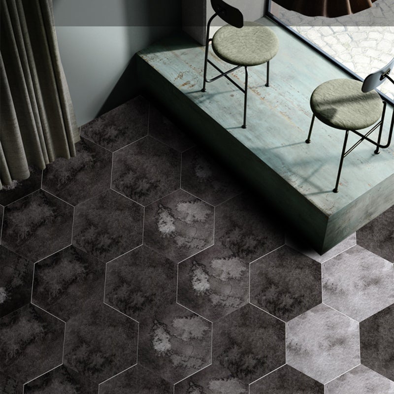 10Pcs Simulation Hexagonal Unique Pattern Waterproof Non-Slip Self Adhesive Tile Floor Sticker - Image 1