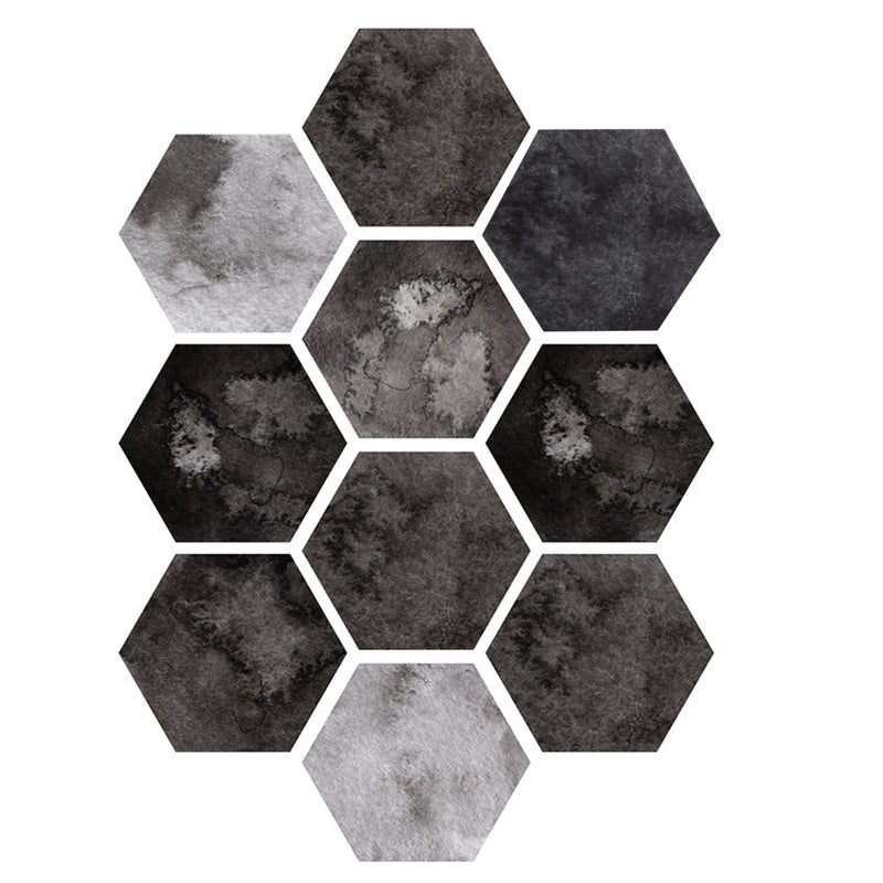 10Pcs Simulation Hexagonal Unique Pattern Waterproof Non-Slip Self Adhesive Tile Floor Sticker - Image 3