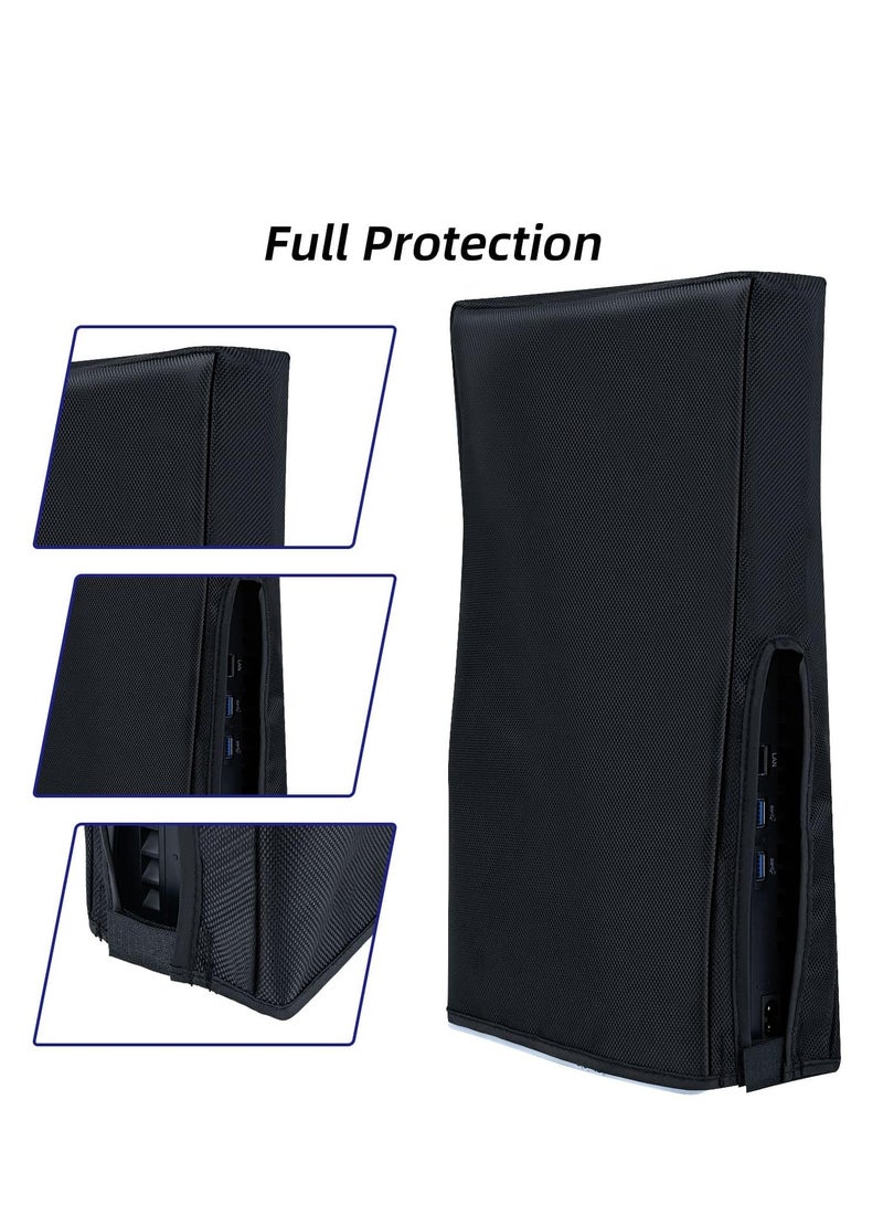 Dust Cover For PS5 Slim Dustproof Cover Precision Cut Protective Case Anti Scratch Waterproof Cover Sleeve For Playstation 5 Slim Console Digital Edition and Ultra HD Edition (Not for PS5) - Black  - Image 4