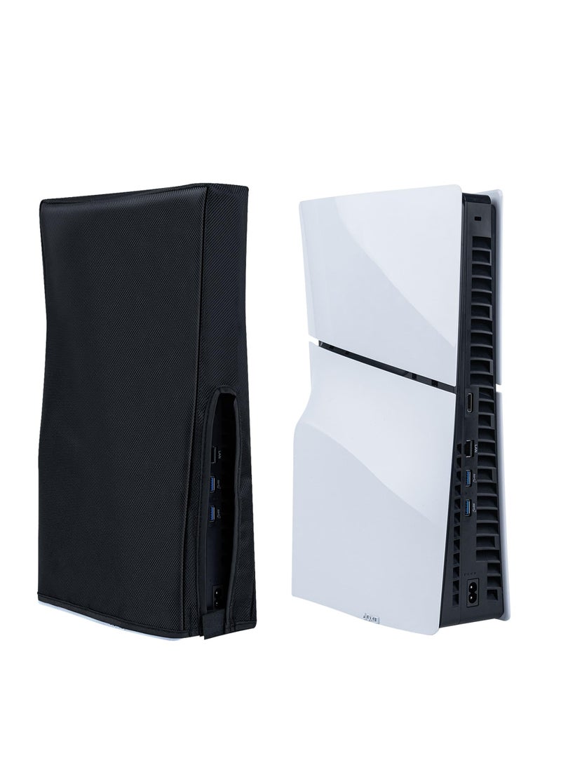 Dust Cover For PS5 Slim Dustproof Cover Precision Cut Protective Case Anti Scratch Waterproof Cover Sleeve For Playstation 5 Slim Console Digital Edition and Ultra HD Edition (Not for PS5) - Black  - Image 1