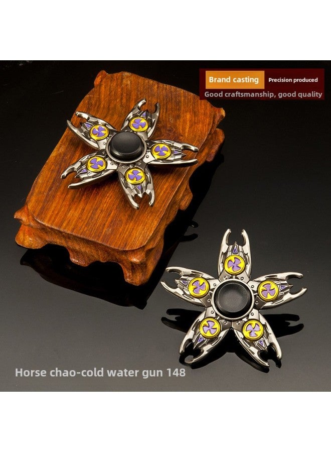 King Surrounding Li Xin Ma Chao Baili Fingertip Gyro Three Leaf Metal Finger Gyro Internet Celebrity Same Style Toy-Color:Li Xin-Read The Magic - Image 5