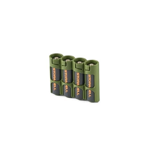 Storacell by Powerpax Slimline AA Battery Storage Caddy, Military Green - Holds 4 Batteries (Not Included) - Image 4