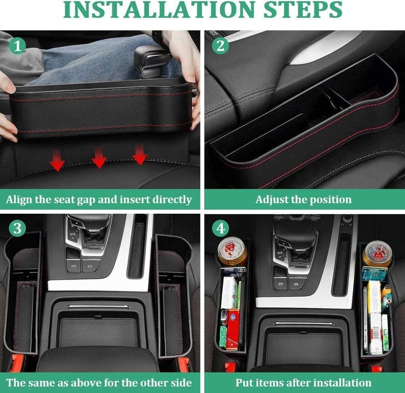 Finphoon Car Seat Gap Filler Organizer – Car Seat Side Gap Filler to Prevent Items Falling Universal Seat Gap Organizer for Phones, Keys & Wallets Car Interior Storage Accessory (Pack of 1) - Image 5