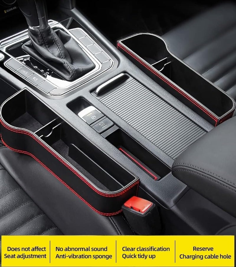 Finphoon Car Seat Gap Filler Organizer – Car Seat Side Gap Filler to Prevent Items Falling Universal Seat Gap Organizer for Phones, Keys & Wallets Car Interior Storage Accessory (Pack of 1) - Image 4