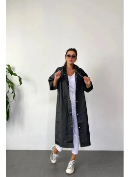 MAİN SHOP Main Shop Unisex Black Waterproof Windproof Raincoat  - Image 2