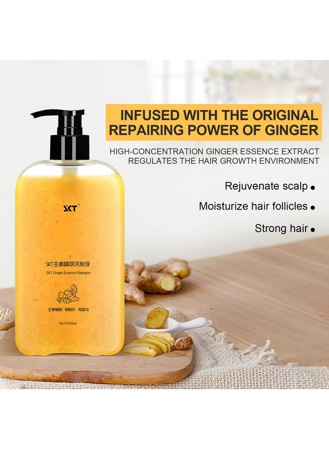 BSMAX Ginger Plant Extract Anti Hair Loss Shampoo for Hair Regrowth, Thickening and Longer Hair - For Women & Men (400ML) - Image 3