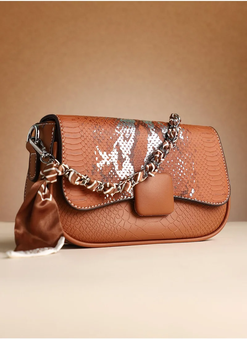 صوص هاوت Women's The Coilmark Curve Hand Bag - Terracotta Brown