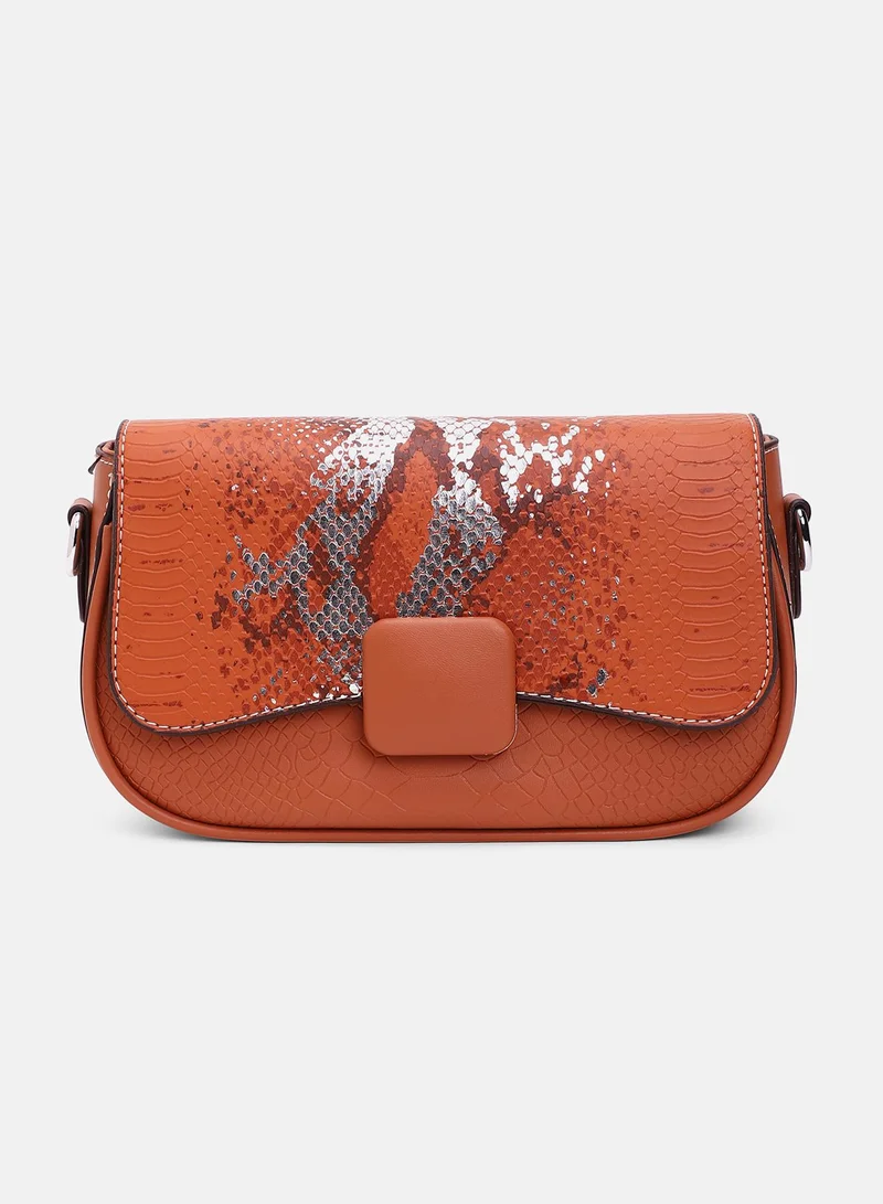 Haute Sauce Women's The Coilmark Curve Hand Bag - Terracotta Brown