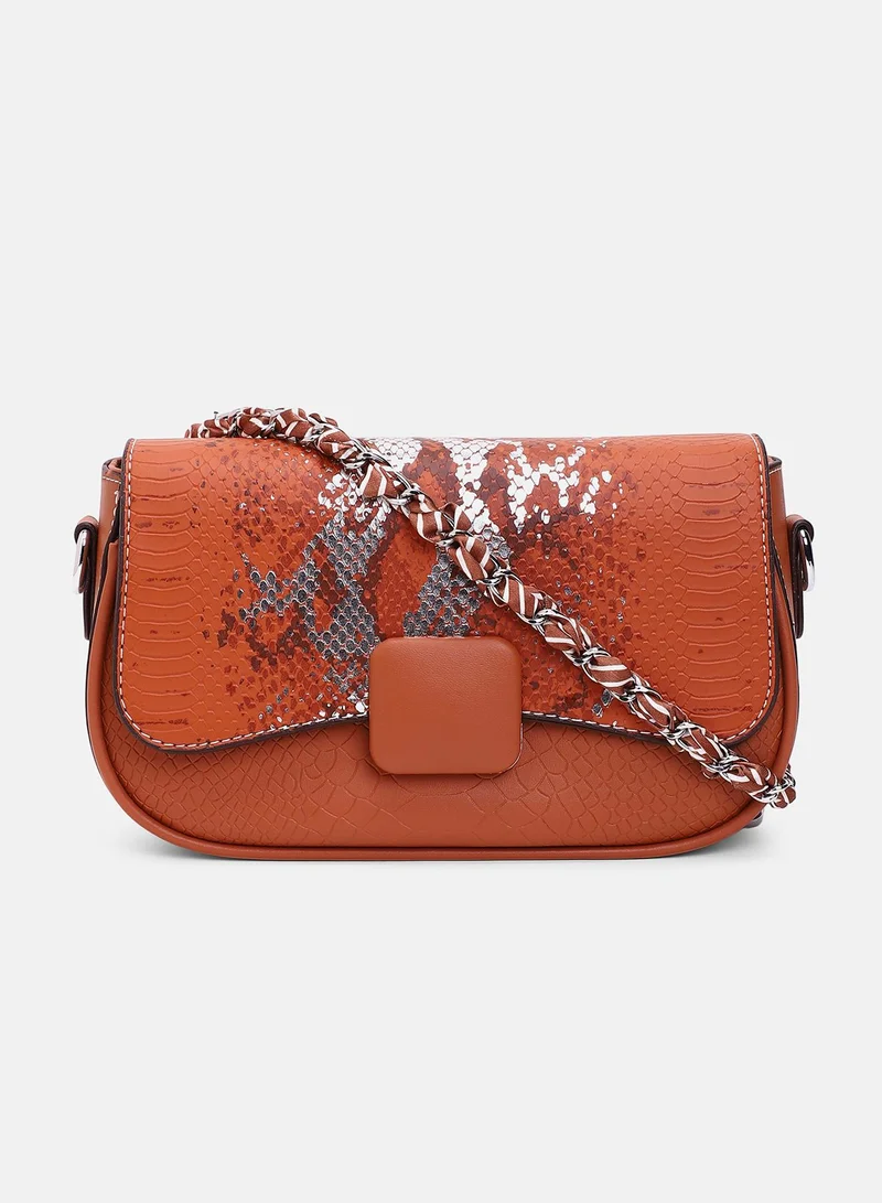 Haute Sauce Women's The Coilmark Curve Hand Bag - Terracotta Brown