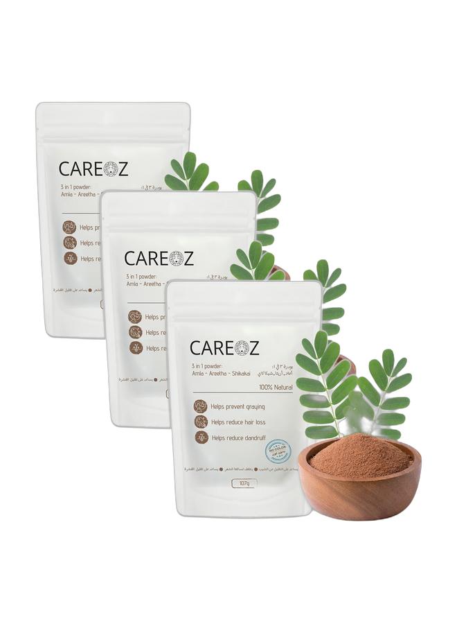 CAREOZ Triple Power 3-in-1 Hair Bundle – Nourishment, Shine & Strength - Image 1