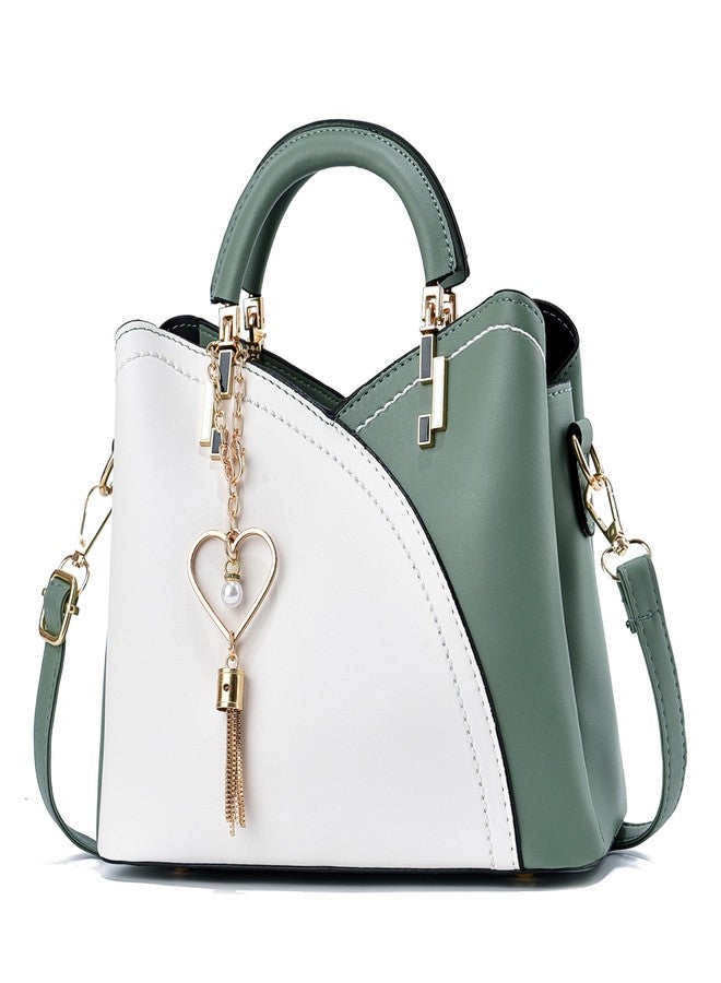 Xiaoyu Small Purses and Handbags for Women Fashion Crossbody Bag Lightweight Shoulder Bag Top Handle Satchel Purse (Green) - Image 1