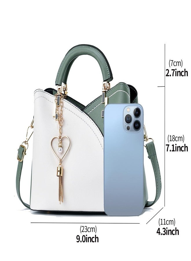 Xiaoyu Small Purses and Handbags for Women Fashion Crossbody Bag Lightweight Shoulder Bag Top Handle Satchel Purse (Green) - Image 4