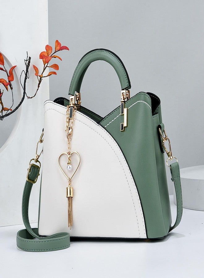 Xiaoyu Small Purses and Handbags for Women Fashion Crossbody Bag Lightweight Shoulder Bag Top Handle Satchel Purse (Green) - Image 3