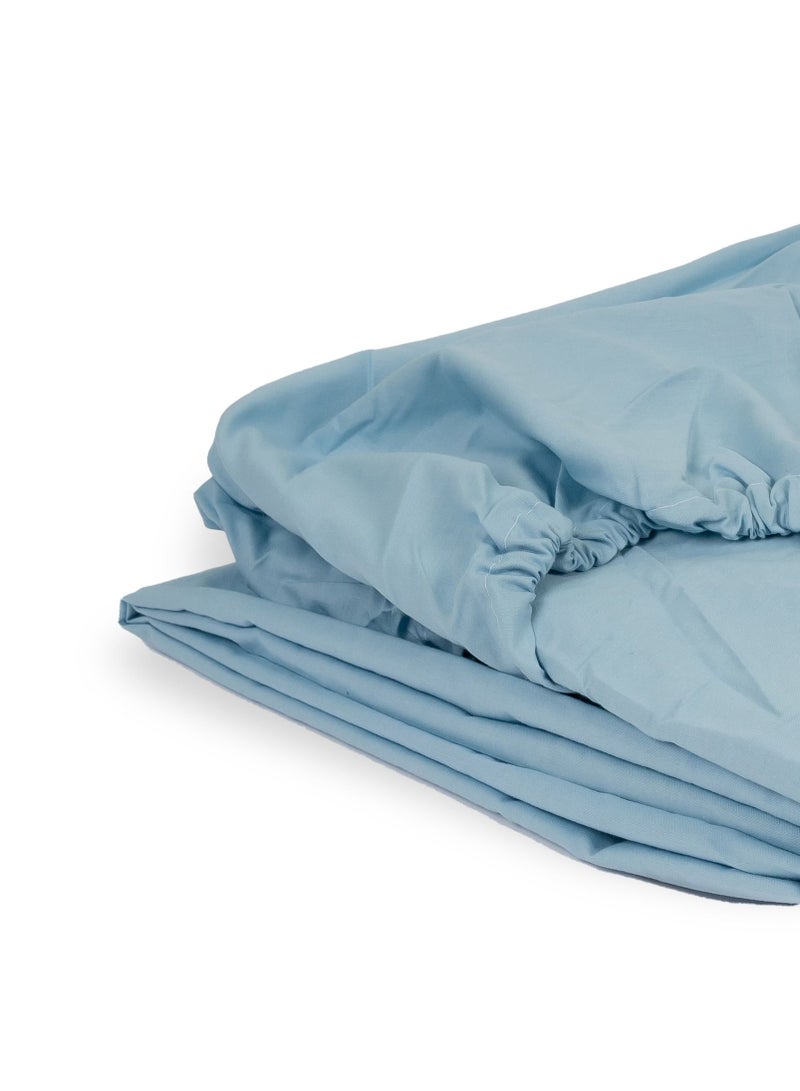 Fitted Sheet Baby Blue 100x200