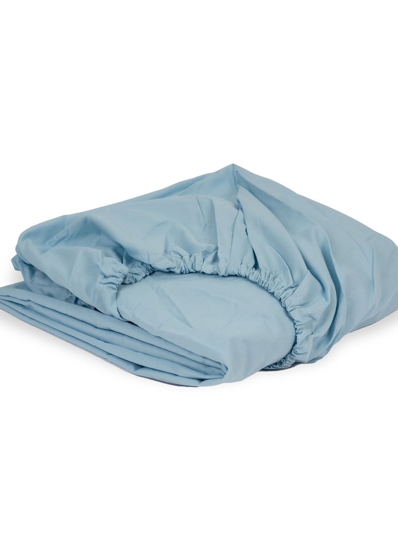 Fitted Sheet Baby Blue 100x200