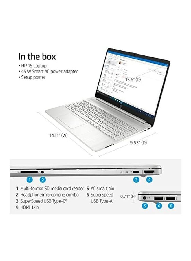 HP أحدث لابتوب (نسخة محدثة) بشاشة 15.6 بوصة، مع معالج Core i5-1135G7/12 جيجابايت RAM/256 جيجابايت SSD/رسومات Intel Iris XE/ويندوز 10 - Image 4