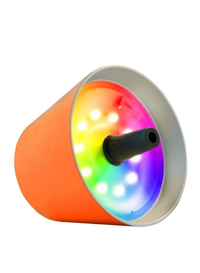Sompex Top 2.0 Bottle Table Lamp (Matte Finish) | indoor & outdoor use | IP 44 Splashproof | 3 metallic colours | Stepless touch with dimmable and memory functions | 12.5x11 cm - Orange - Image 5