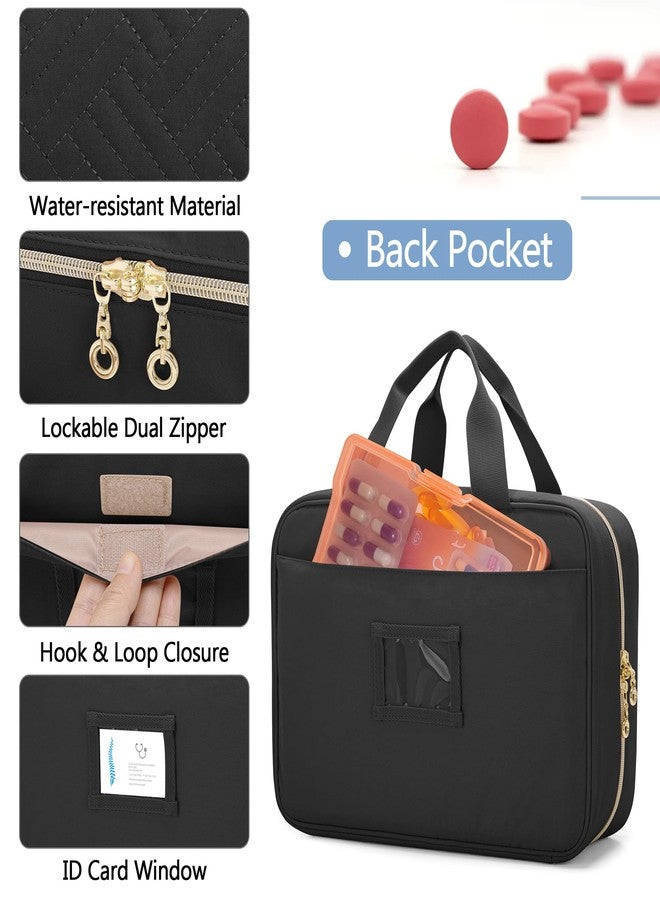 Damero Medicine Organizer, Pill Bottles Storage Travel Bag for Prescription Medication, Medical Supplies, Black - Image 5