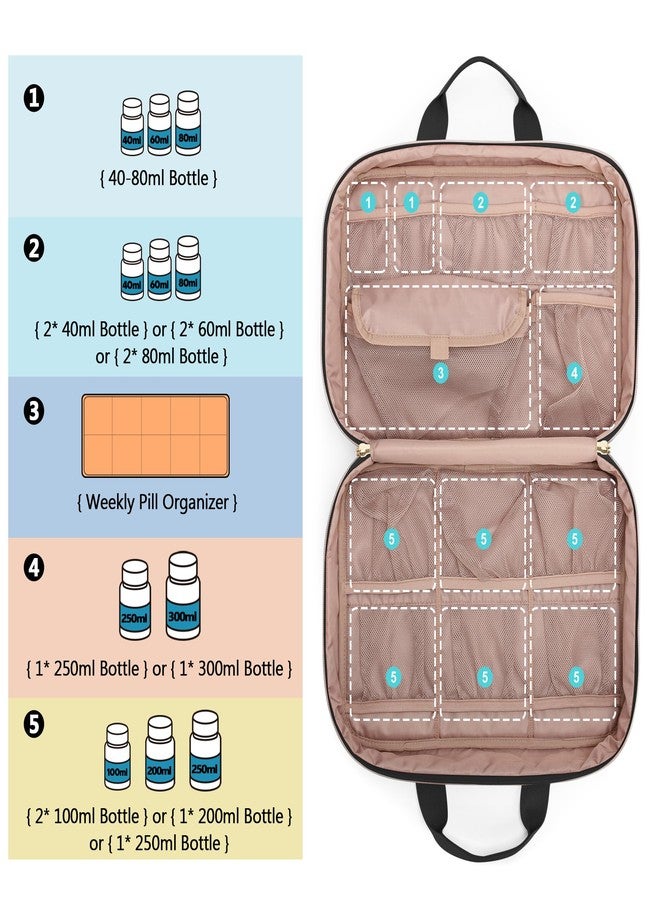 Damero Medicine Organizer, Pill Bottles Storage Travel Bag for Prescription Medication, Medical Supplies, Black - Image 2