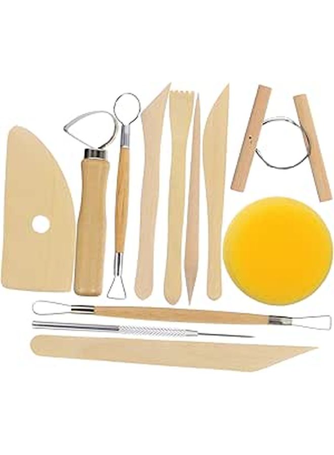 Clay Pottery Sculpting Tools Set For Beginners Carving Kit Polymer Clay Modeling Easy To Clean Storage Durable Application - Image 1