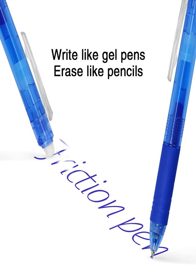 Bribobo 8 Pack Retractable Erasable Gel Pens Clicker Fine Point 0.7mm, Make Mistakes Disappear Comfort Grip for Drawing Writing Planner and School Supplies, Black and Blue Color Inks - Image 4