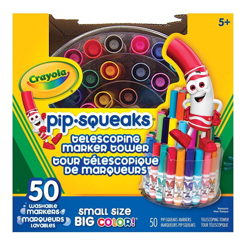 Crayola Pip-Squeaks Telescoping Marker Tower Set (50 Pieces) - Image 1