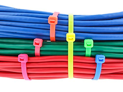 SECURE CABLETIES Secure 8 Inch Fluorescent Orange 50 lb Standard Nylon Cable Tie - 100 Pack - Image 4