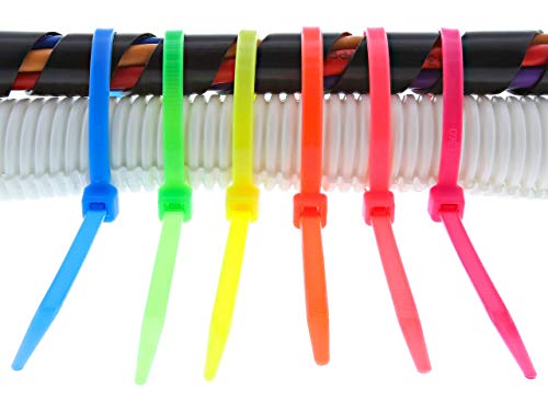 SECURE CABLETIES Secure 8 Inch Fluorescent Orange 50 lb Standard Nylon Cable Tie - 100 Pack - Image 3
