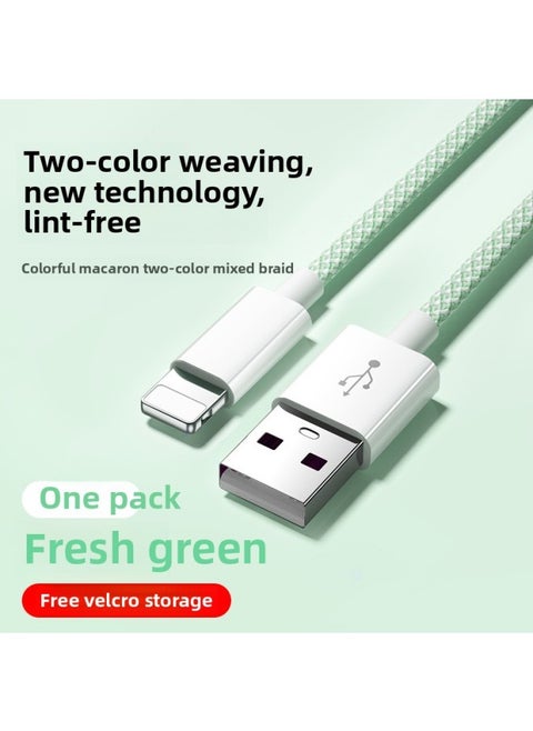 Applicable To For Iphone 16 Charging Line For Iphone15 Data Line Lightning For Apple Pd Fast Charging 20w Flash Charging 14pr-Color:2m Fresh Green [usb Interface Fast Charging]★Pop-up Package Return
