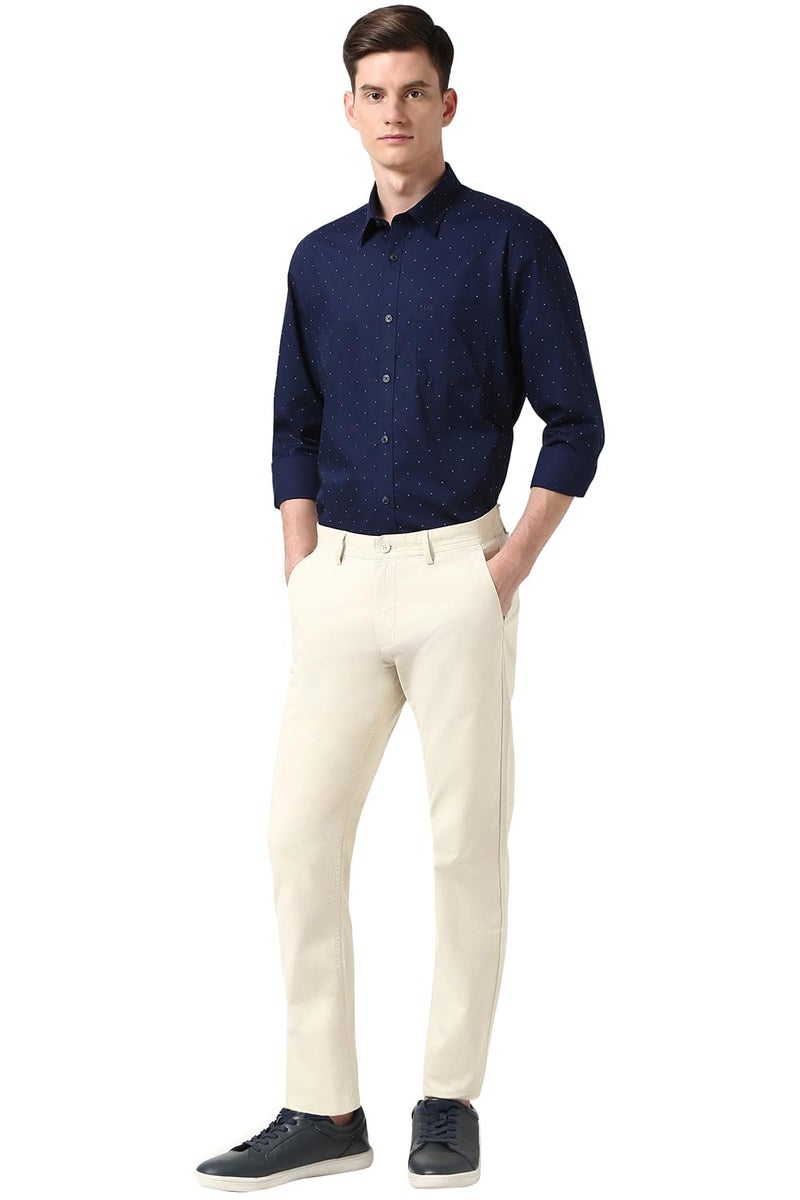 Peter England Men Navy Slim Fit Print Shirt - Image 5