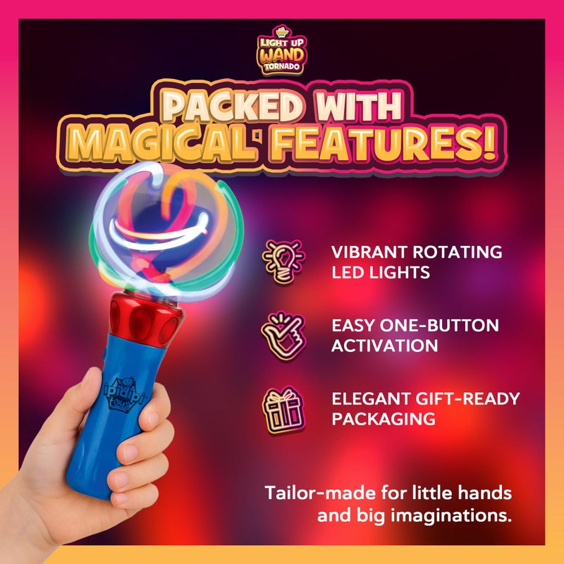 IPIDIPI TOYS Spinning Light Up Wand for Kids â€“ LED Magic Swirling - Christmas Stocking Stuffers, Goodie Bag Toys - Ideal Gift, Birthday Party Favors for Boys & Girls - Image 4